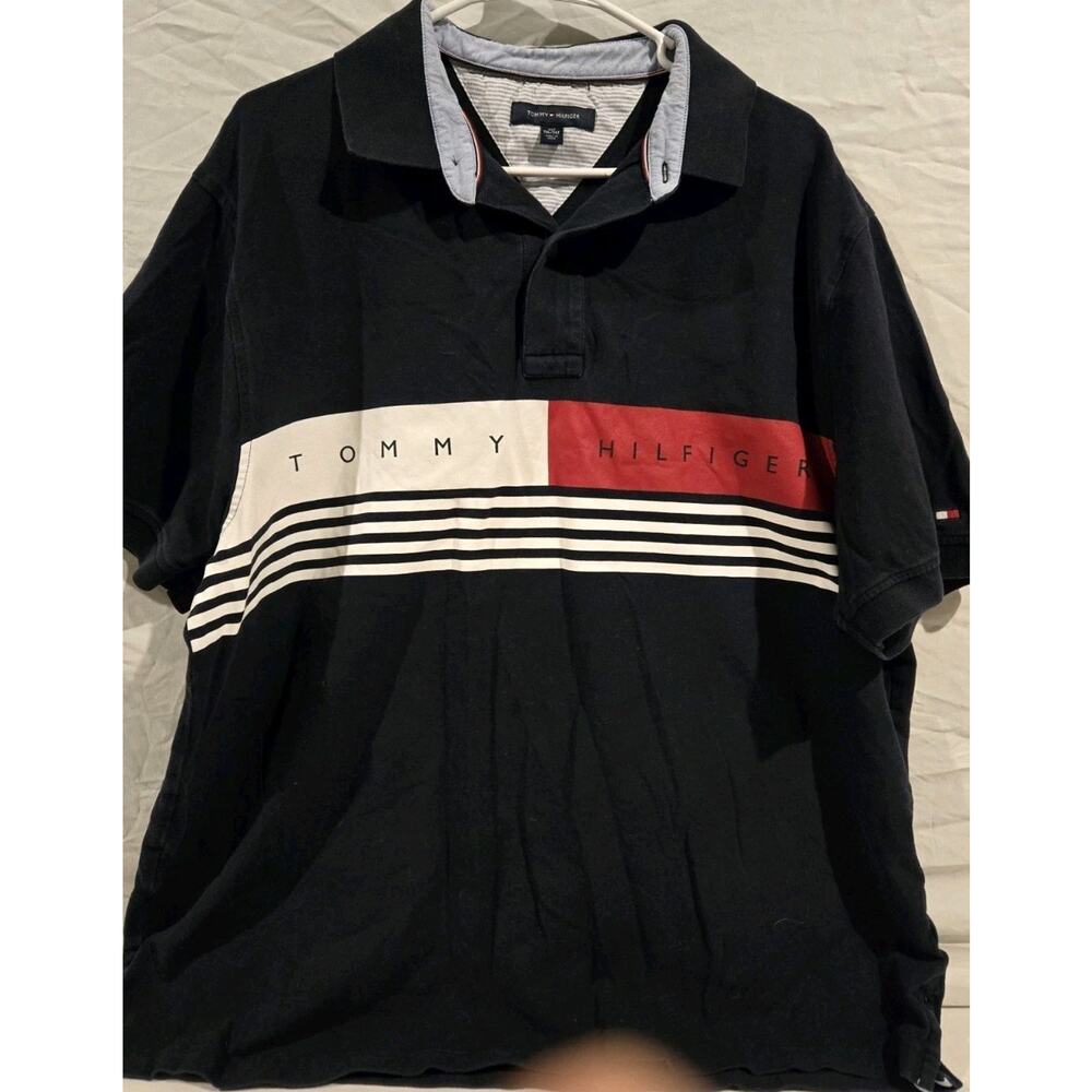 Tommy Hilfiger Mens Polo Short Sleeve Shirt Size Xlt Logo